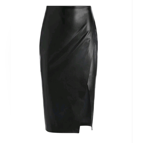 Alice + Olivia Siobhan Faux Wrap Pencil Skirt Size 6 - Picture 9 of 12